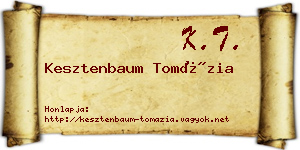 Kesztenbaum Tomázia névjegykártya